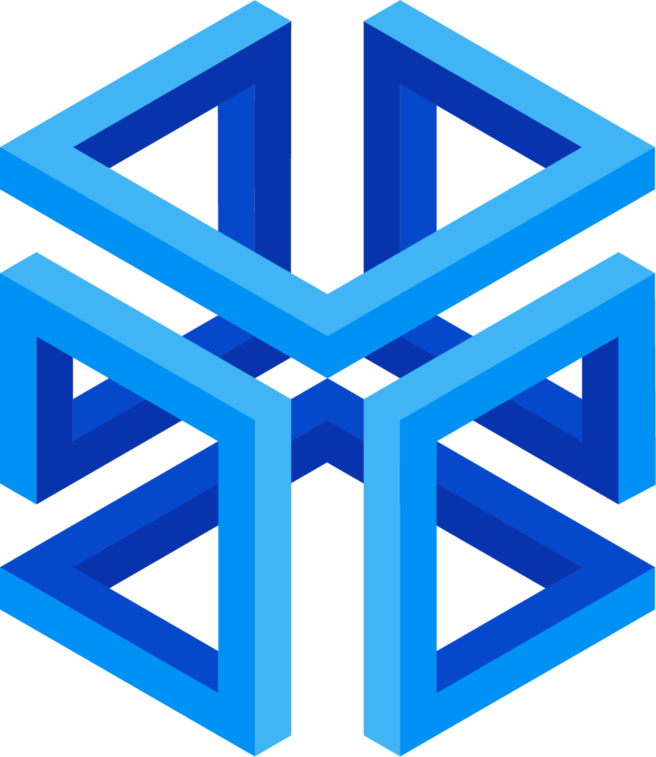 Es ist ein Würfel zu sehen, dessen Kantenlinie aus einem Strich bestehen und sich nicht berühren