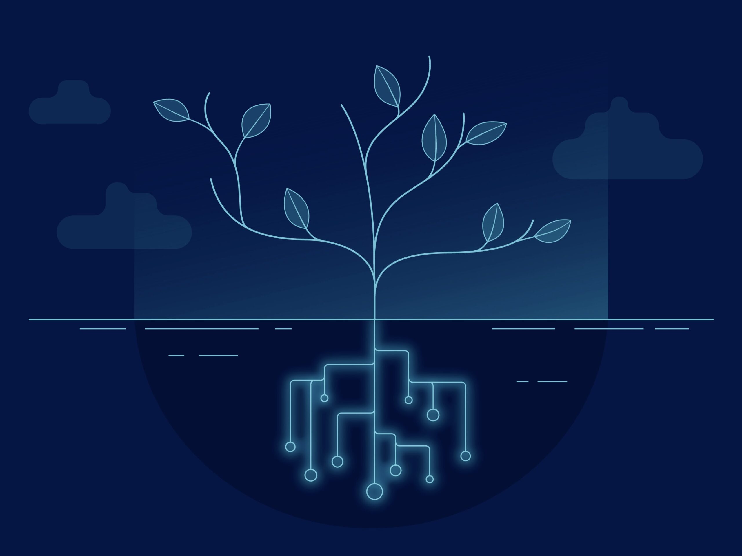 AI Smart Data Ein großer Wasserfall ist vom oberen Plateau aus zu sehen. Er wird von der untergehenden Sonne angestrahlt.